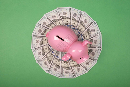 用钱买的曼达拉卡莱多目镜小猪银行抽象货币背景画家模式重设计图片