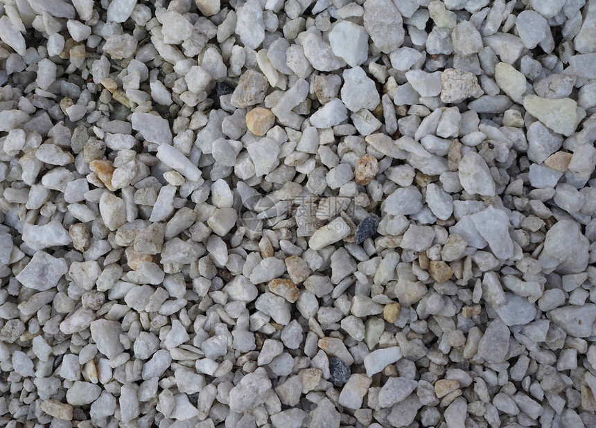 花园装饰的白色小石块近身碎石背景抽象图片