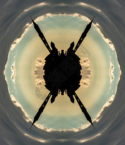 磨西古镇抽象的概念星球马泰拉古镇萨西迪马泰拉巴西利卡塔意大利南部日落前多云的夏日午后令人惊叹的天插画