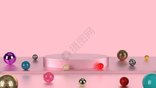粉红色柔和的颜色产品架图片