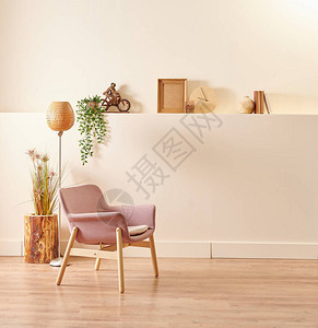 置物桌装饰木制桌和椅子家具设计家用物插画