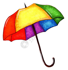彩虹漂亮的雨伞图片