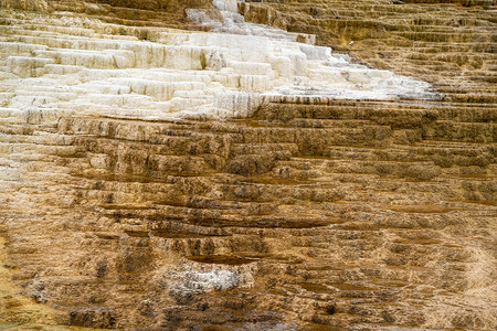 黄石国家公园在黄石公园的Mammoth热泉形成的矿物质露台近距离观察对于抽象插画