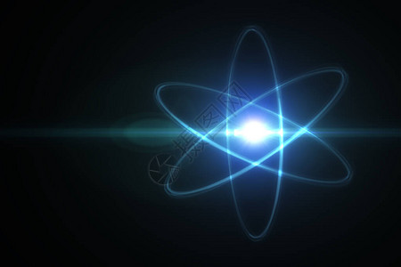 原子和基本粒子模型物理概念图片