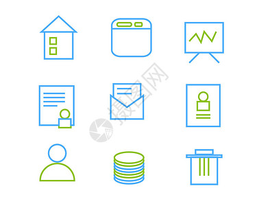 回收站蓝色商务图标矢量元素svg图标插画