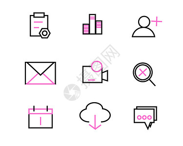 对话元素彩色商务图标矢量SVG图标元素套图插画