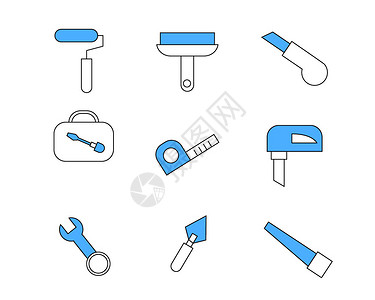 彩色锤子彩色修理工具图标矢量SVG图标元素套图插画