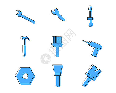 彩色修理工具图标矢量SVG图标元素套图背景图片