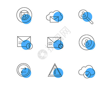 彩色通信图标矢量SVG图标元素套图图片