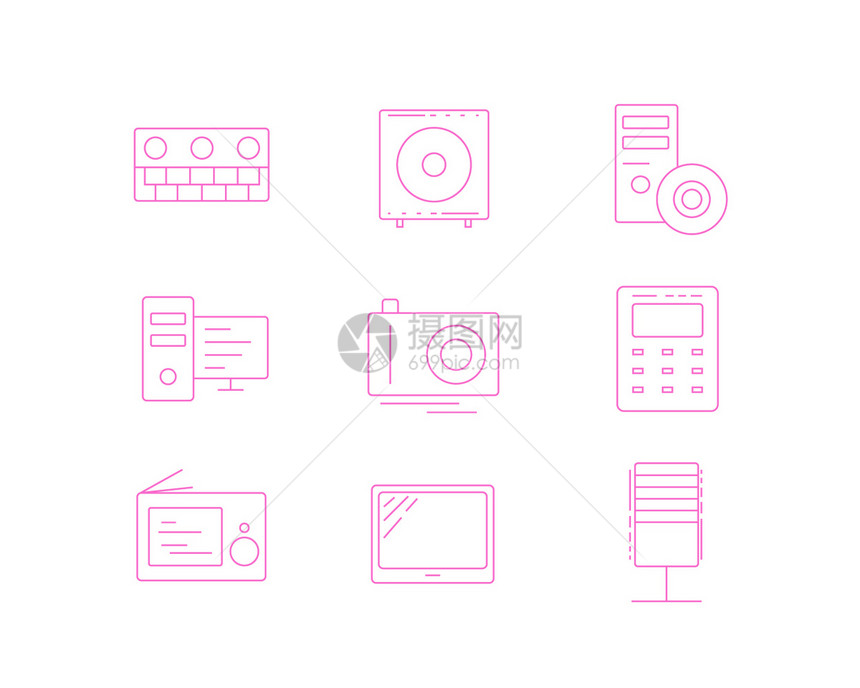 紫色ICON图标电子设备SVG图标元素套图2图片