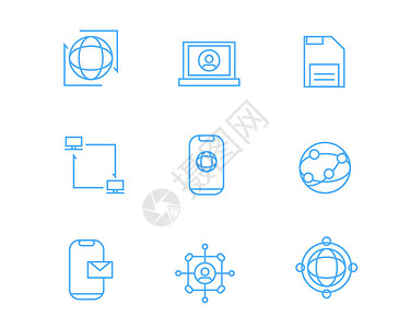 电话卡彩色通信图标矢量SVG图标元素套图4插画