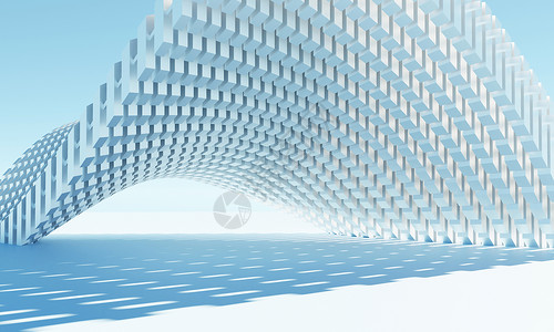 3D大气建筑场景背景图片
