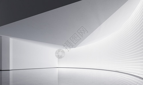 大皇宫走廊3D抽象几何大气建筑空间设计图片