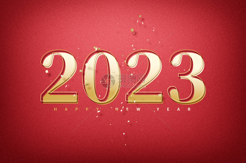 兔年红色创意2023图片