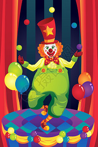 在舞台上的小丑背景图片