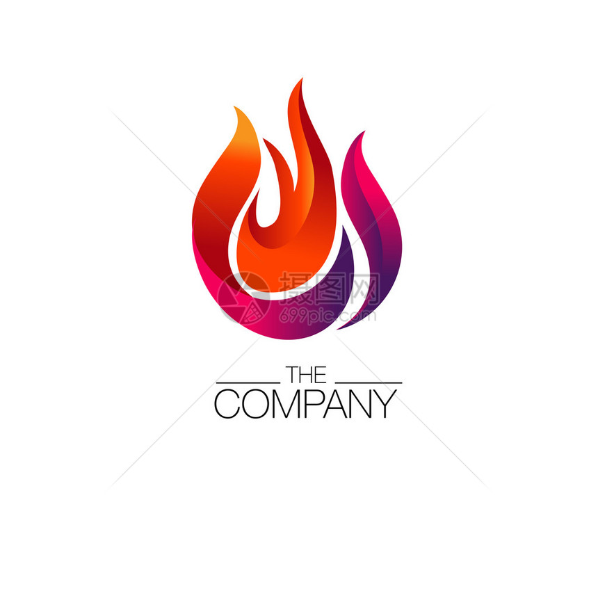 火火焰矢量logo设计模板体育符号抽象矢量图图片
