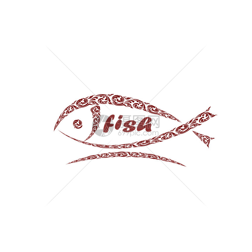 鱼的logo设计矢量图图片