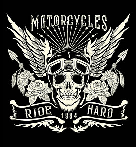 摩托车纹身艺术标志图片