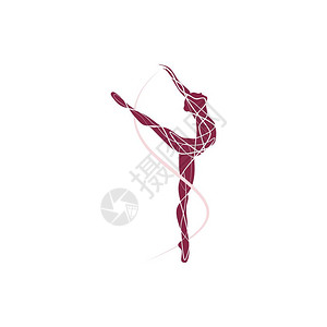 芭蕾舞舞者矢量图背景图片