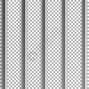 言论自由铁窗矢量图透明背景上孤立3d的铁或钢制监狱房子网格图设计图片