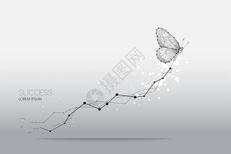 蝴蝶的抽象矢量图图片