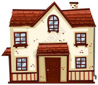 红顶砖房子图片