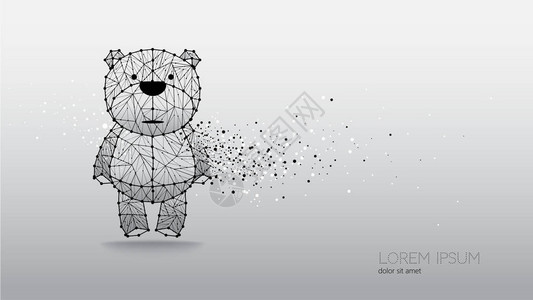人见人爱抽象矢量插画的熊设计图片
