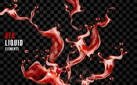 飞溅的红色液体元素背景图片
