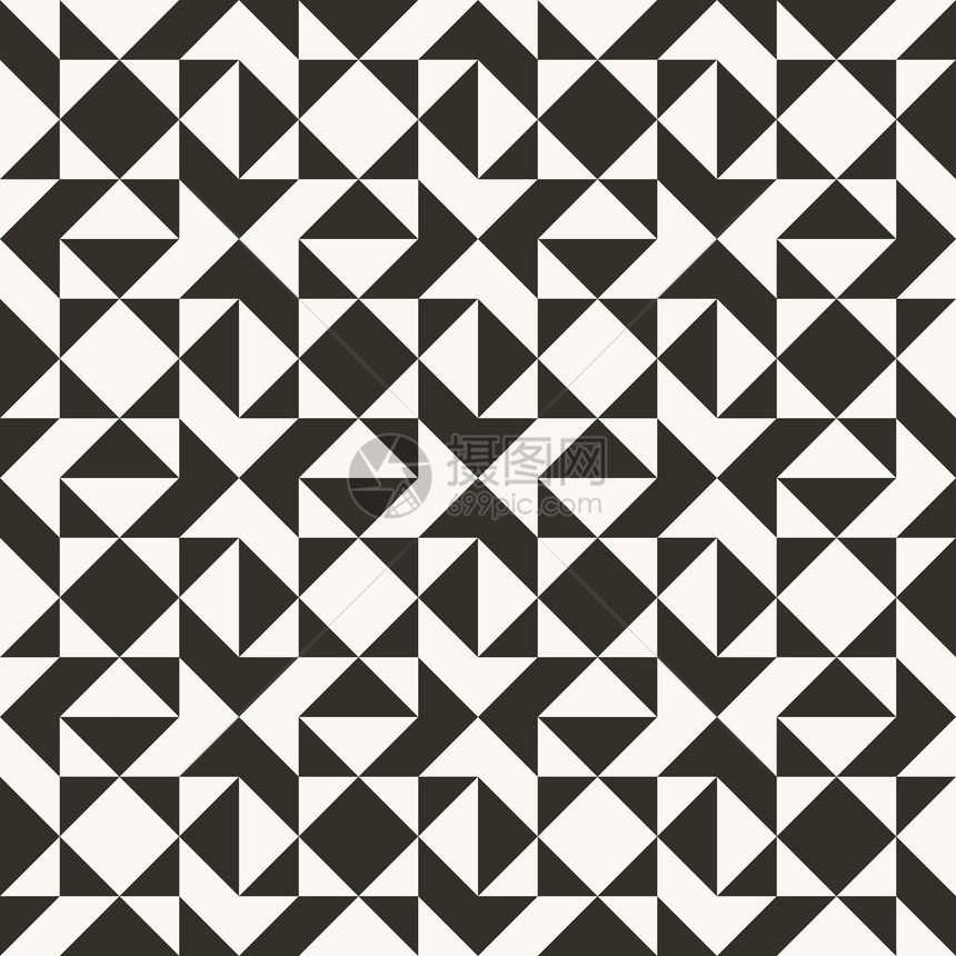 黑白抽象几何面组模式图片