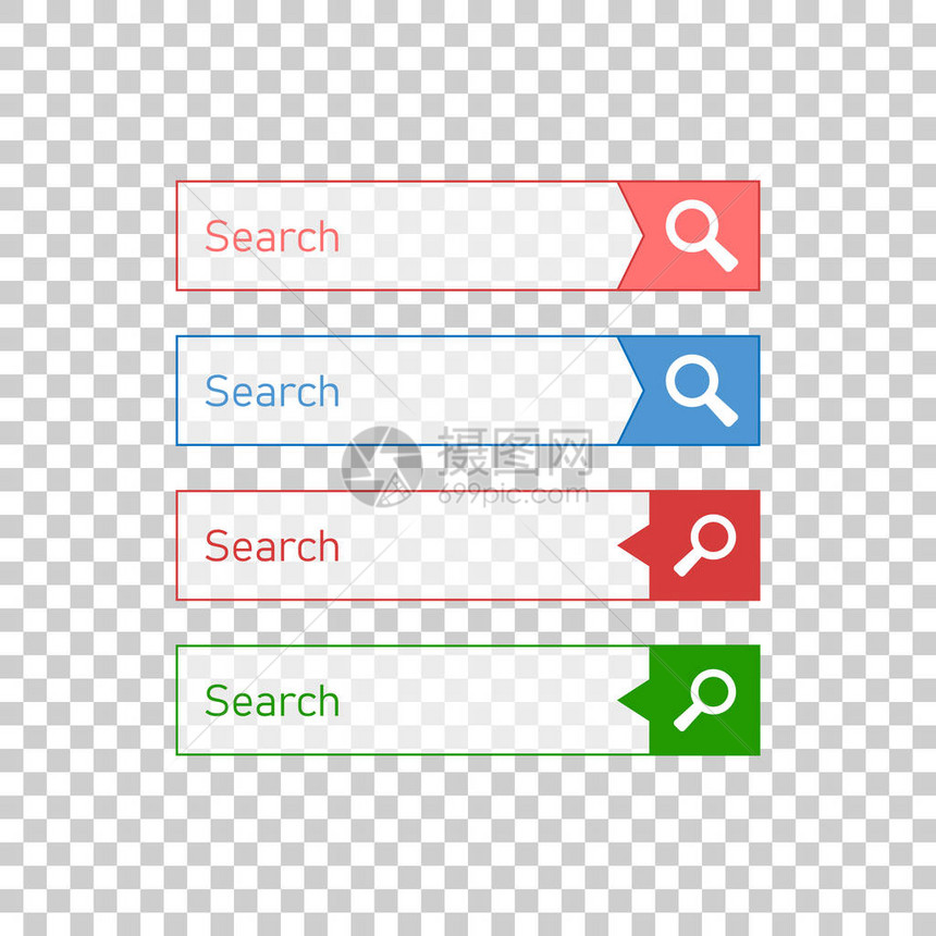 搜索条形图矢量ui元素图标的平面样式搜索网站图片