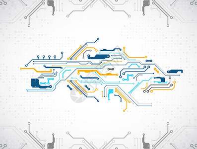 矢量插图高技术数字技术与工程主题图片