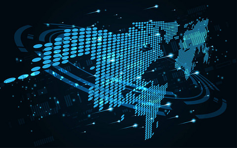 全球网络连接世界抽象技术全球商业创新图片