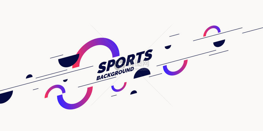 抽象几何背景Sportsposter与平的数字图片