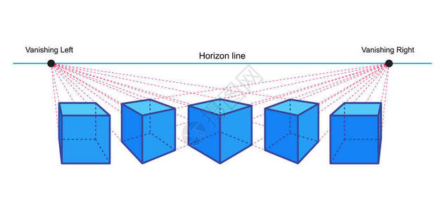 白色背景矢量插图孤立的透视图背景图片