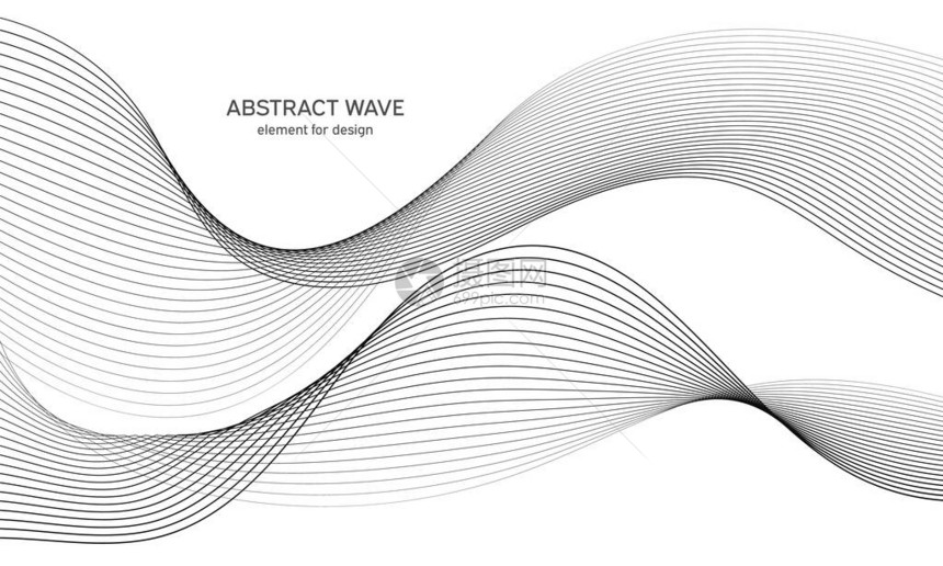 抽象波元进行设计数字频率轨道均衡器造型线条背景矢量图用混合工具创建的线条进行波弯曲的波浪线平滑的条纹图片