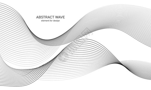 抽象波元进行设计数字频率轨道均衡器造型线条背景矢量图用混合工具创建的线条进行波弯曲的波浪线平滑的条纹背景图片
