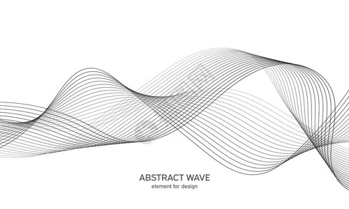 用于设计的抽象波元数字频率轨道均衡器风格化的线条背景矢量图波与线创建使用混合工具弯曲的波浪形平滑的条纹背景图片
