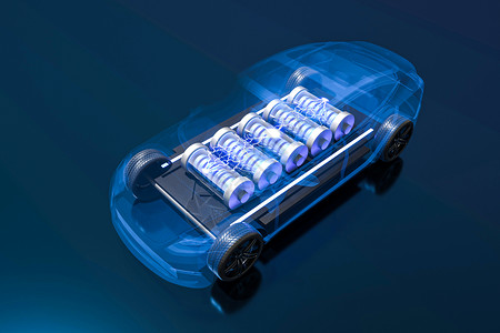 新能源汽车电池组创意场景高清图片