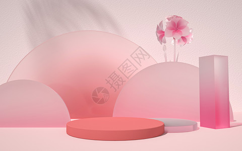 七夕护肤品促销女神节电商展台创意背景设计图片