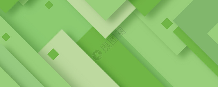 立体矩形绿色层次几何背景设计图片