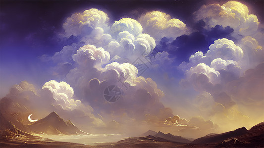 大气云朵背景图片