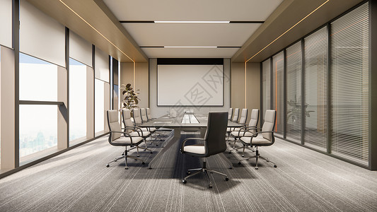 红木座椅现代会议室设计图片