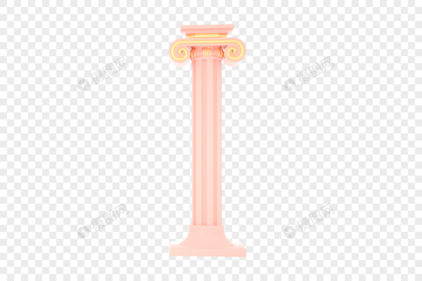 粉色罗马柱图片