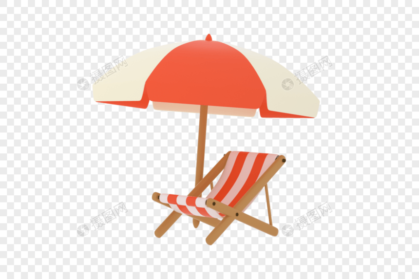 遮阳伞与沙滩椅图片