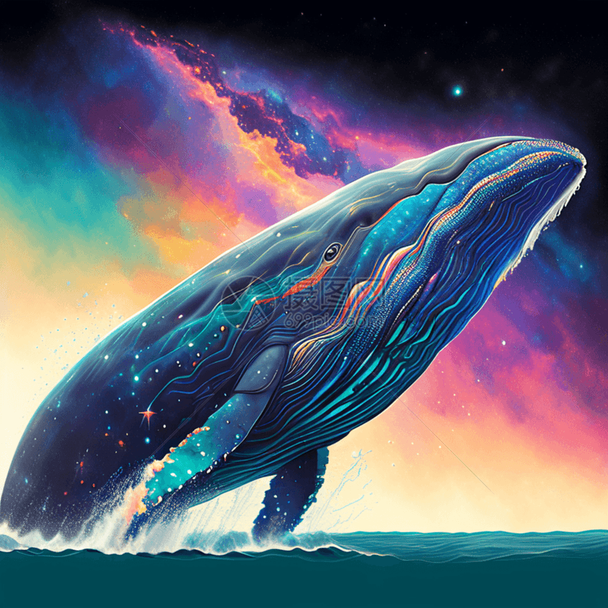 彩色座头鲸图片