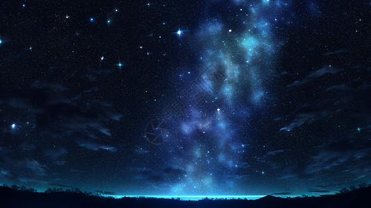 夜晚银河背景图片