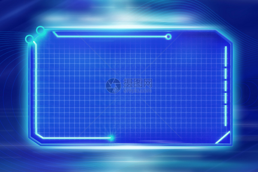 蓝色科技通用边框背景图片