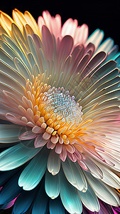 水晶菊花背景图片