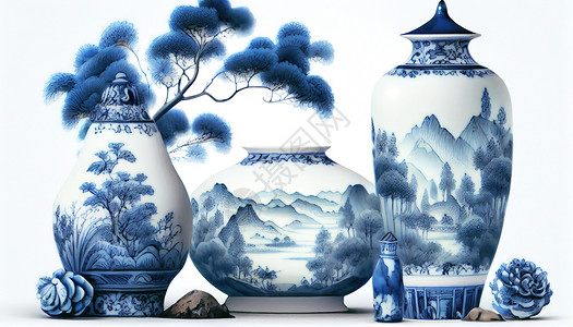 中式陶瓷绘画图片