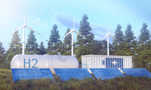 可替代的3D可持续能源场景设计图片
